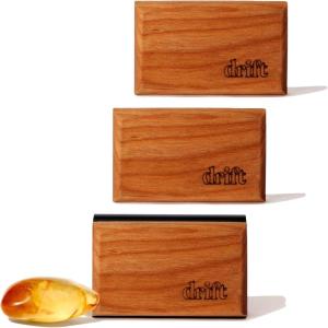 imageDrift Car Air Freshener  Wood Air Freshener  Car Odor Eliminator  Teak Scent Starter KitAmber  3 Pack Starter Kit