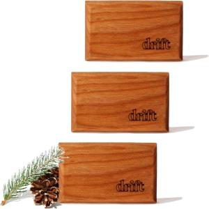 imageDrift Car Air Freshener  Wood Air Freshener  Car Odor Eliminator  Teak Scent Starter KitPine3 Pack Refill