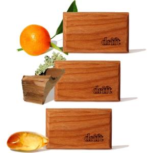 imageDrift Car Air Freshener  Wood Air Freshener  Car Odor Eliminator  Teak Scent Starter KitVariety3 Pack Refill